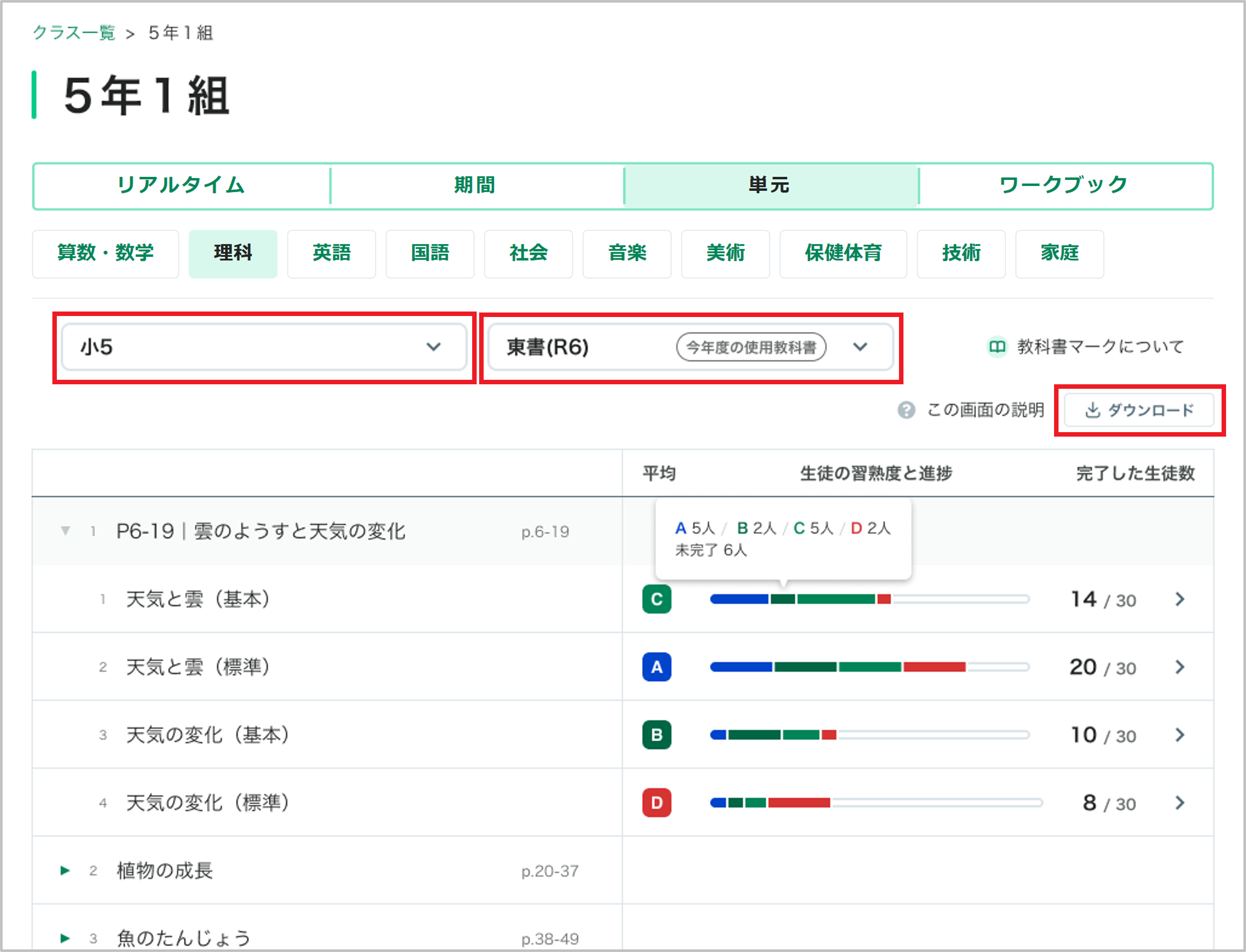 クラス・グループの学習履歴を単元ごとに確認する_3_mark.png